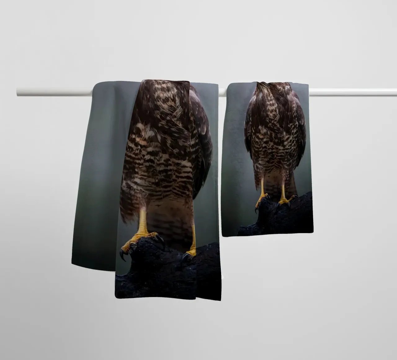 Buzzard towel by Tom's Wildlife