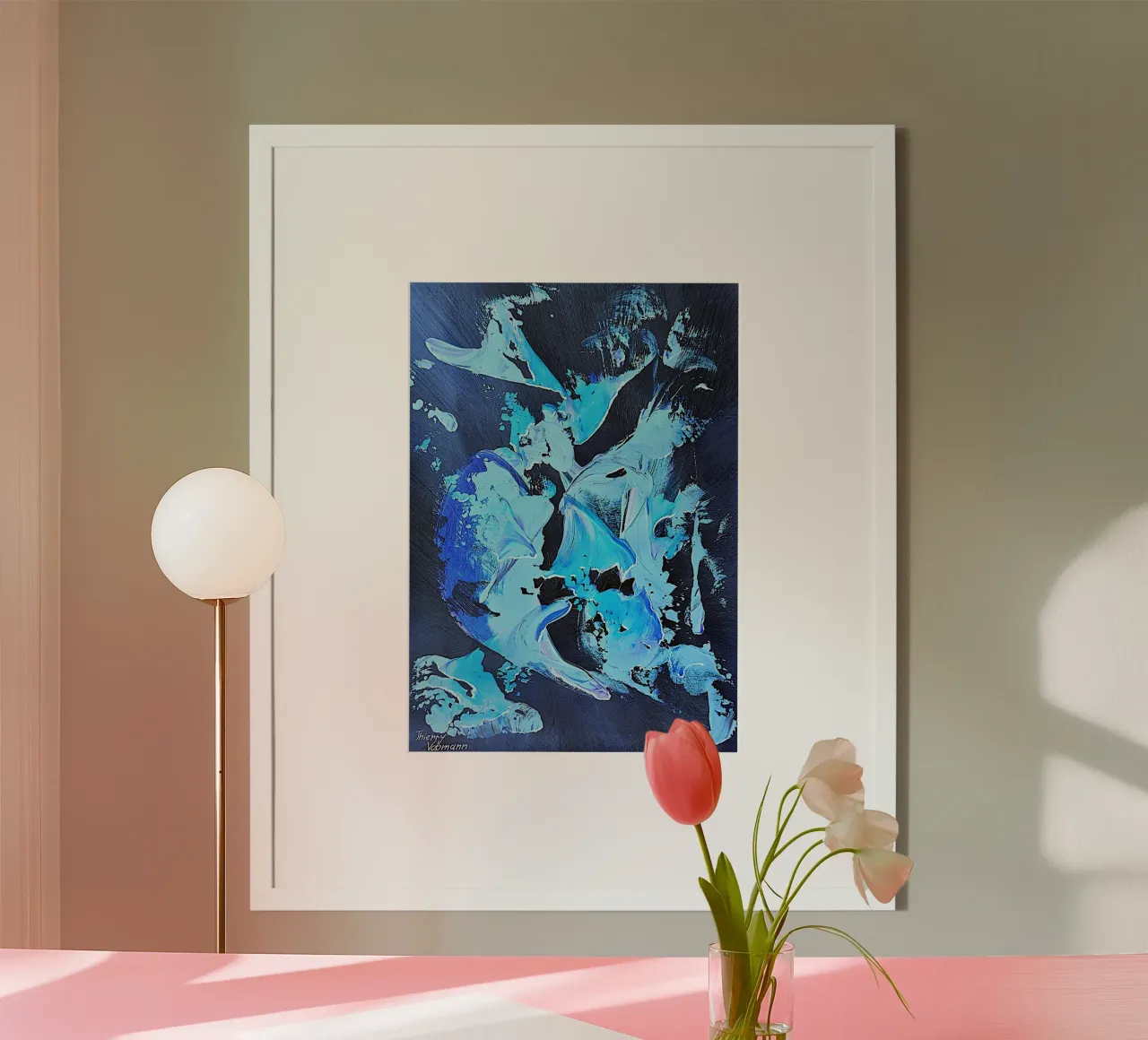 IDEAL GIFT 37 invers poster con telaio in plastica da Thierry Vobmann Abstract painting