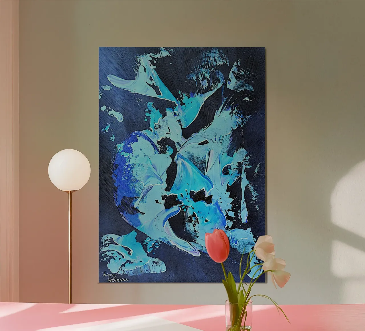 IDEAL GIFT 37 invers poster con telaio in plastica da Thierry Vobmann Abstract painting