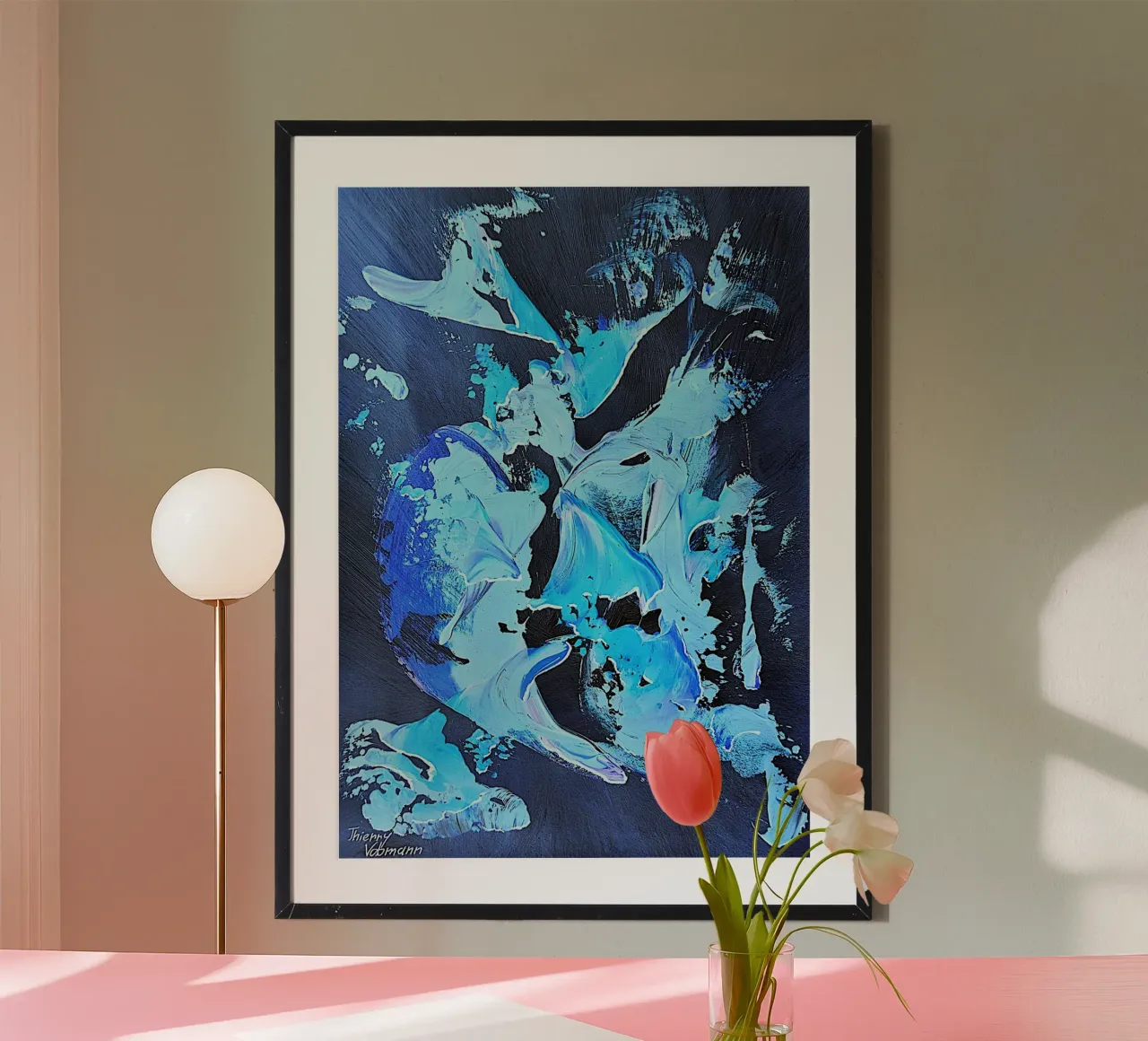 IDEAL GIFT 37 invers poster con telaio in plastica da Thierry Vobmann Abstract painting