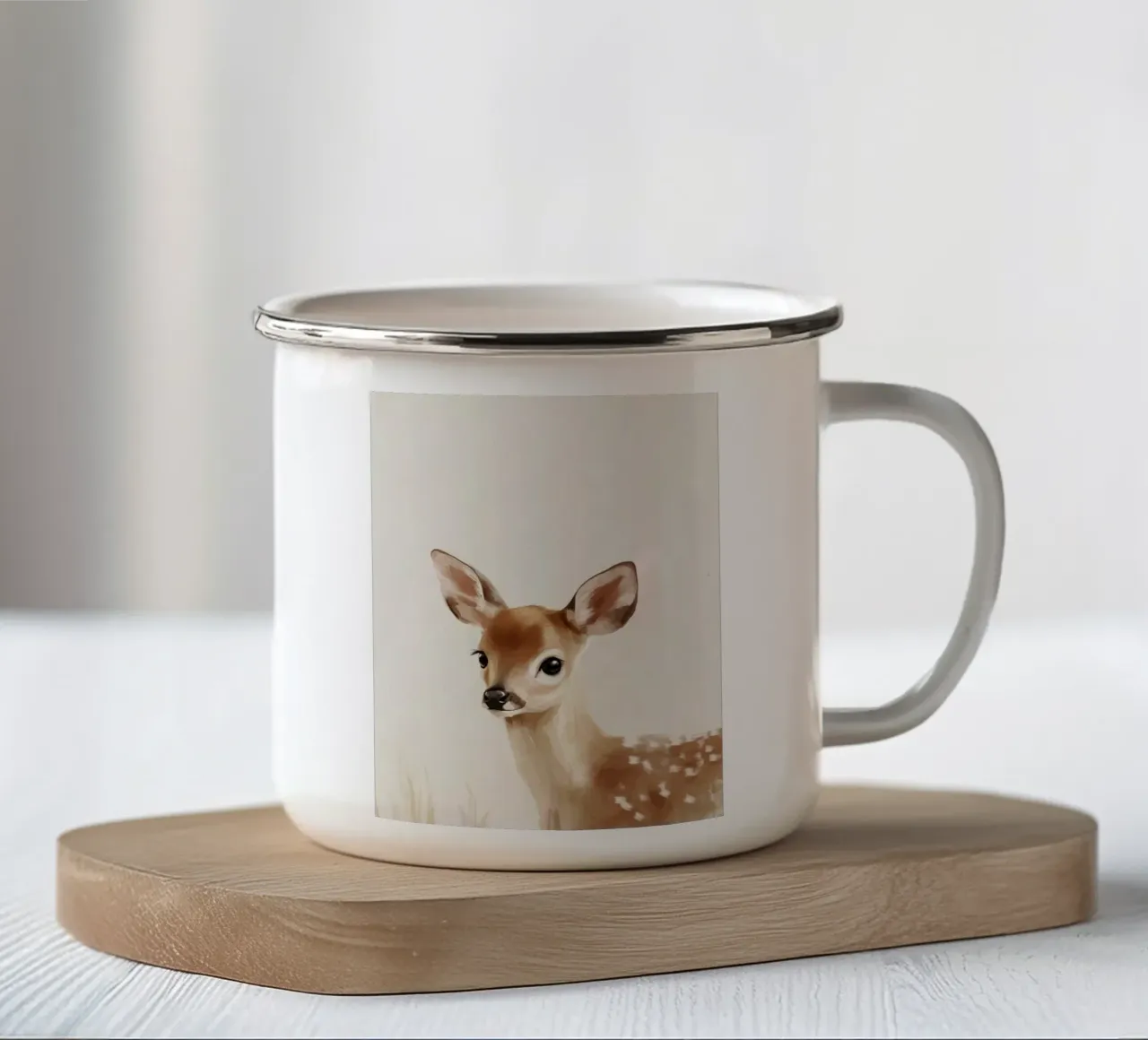 Young Deer No 02 tazza in smalto da treechild