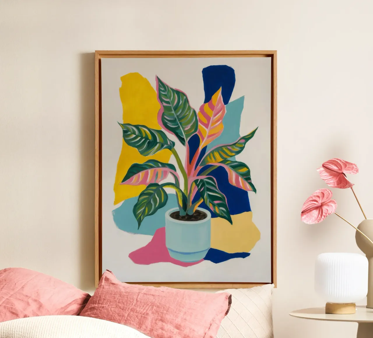 Levendige botanische symfonie canvas van Ebony Carpenter