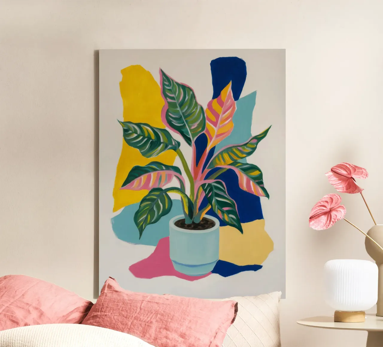 Levendige botanische symfonie canvas van Ebony Carpenter