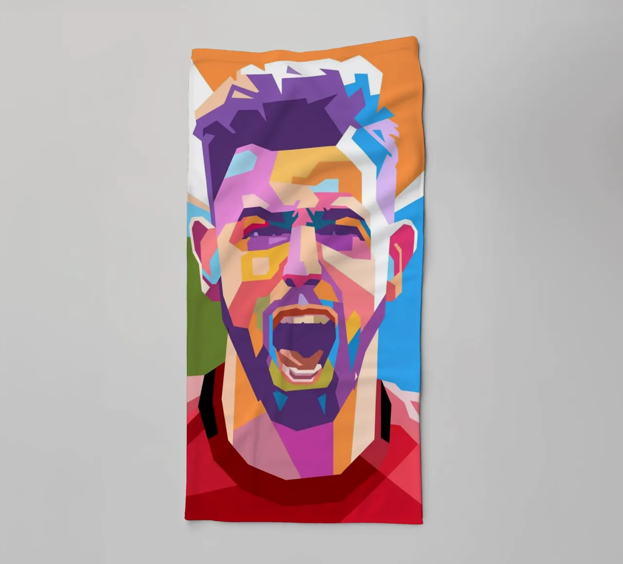 Bruno Fernandez Pop Art Porträt Handtuch von Hantamrata