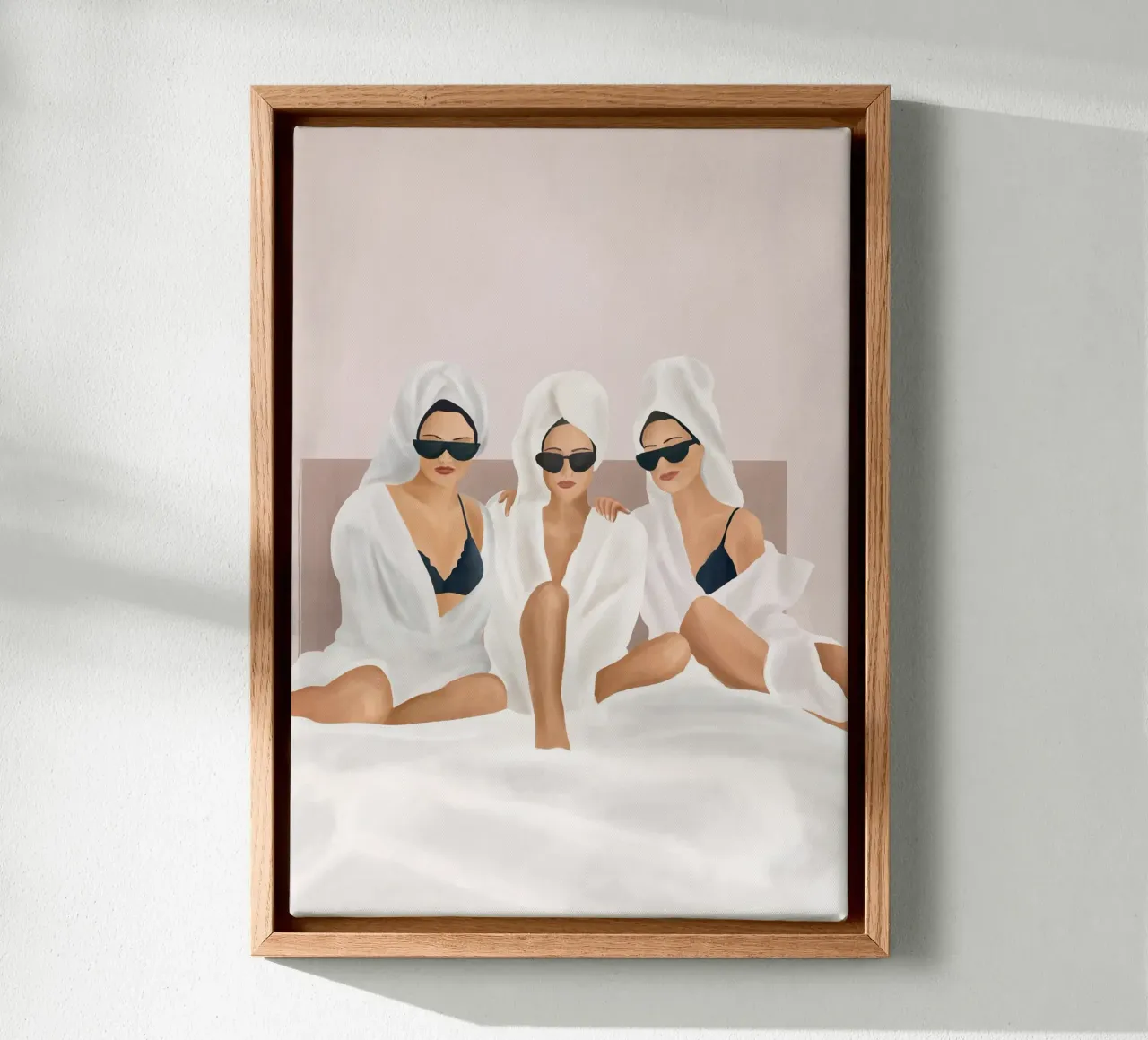 Morning with a friend II canvas met Baklijst van Flow Line