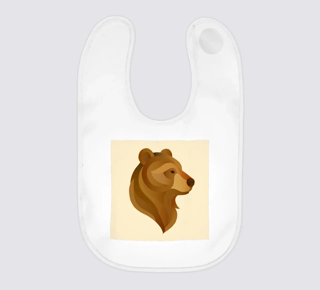 Testa di orso stilizzata - maestoso ritratto di animale bavaglino da namosh