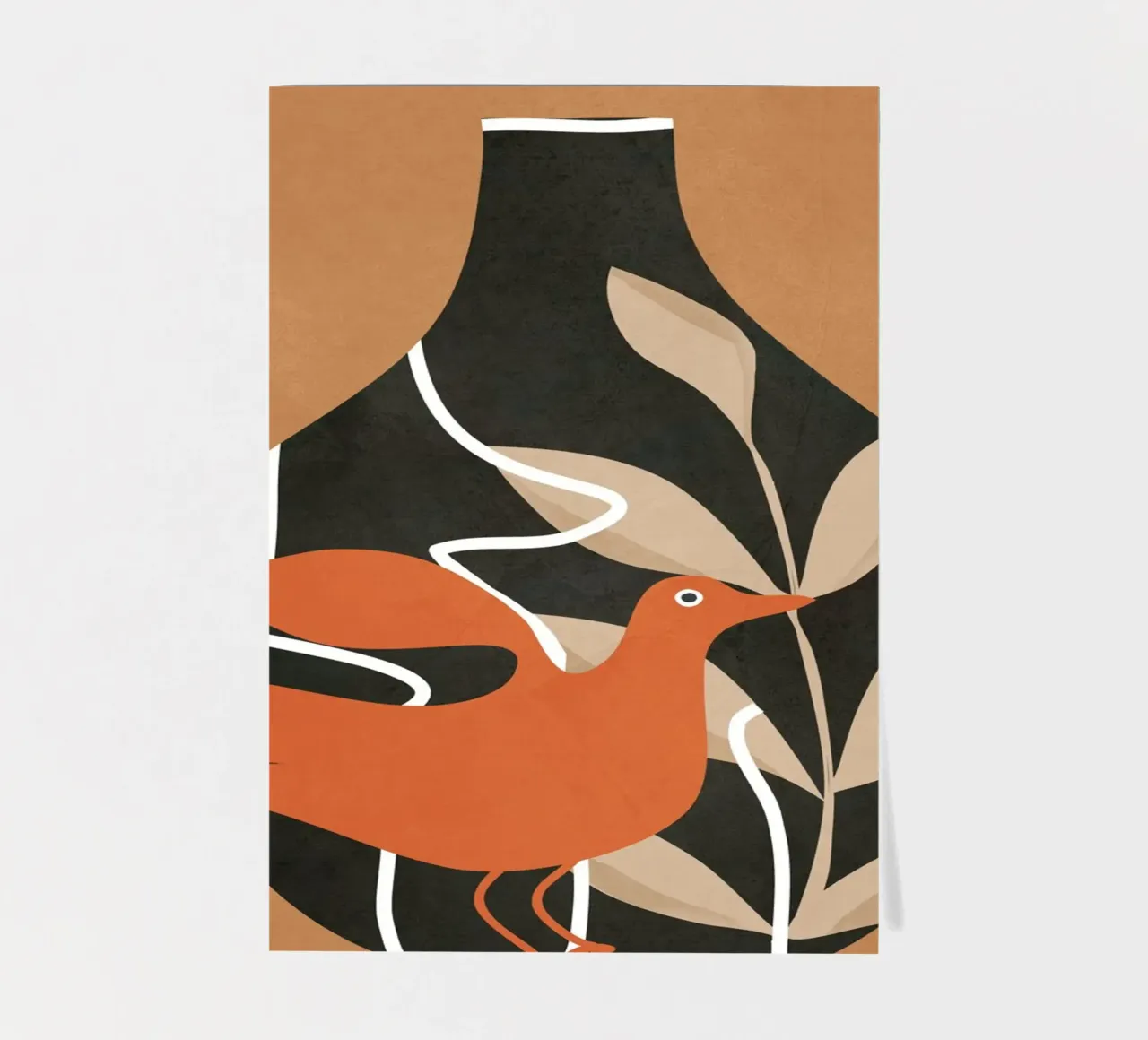 Abstract Art Vase 5 Stickerbogen von Flow Line
