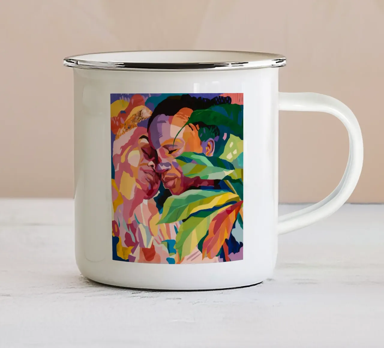 Paesaggio da sogno tropicale tazza in smalto da Ebony Carpenter