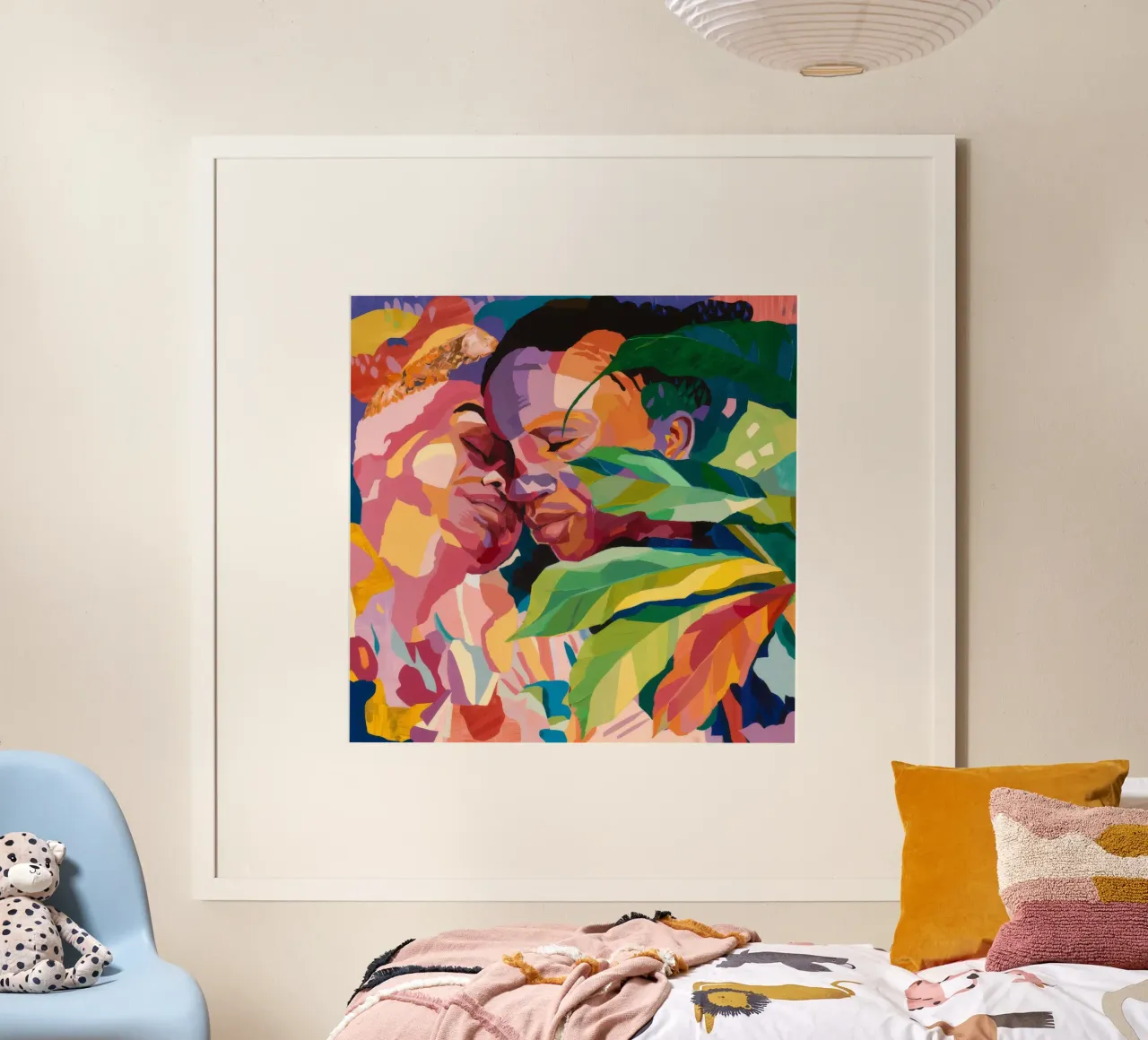 Paesaggio da sogno tropicale poster con telaio in legno da Ebony Carpenter