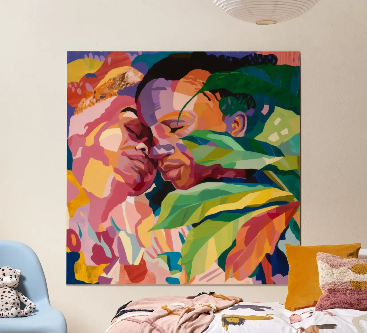 Paesaggio da sogno tropicale poster con telaio in legno da Ebony Carpenter