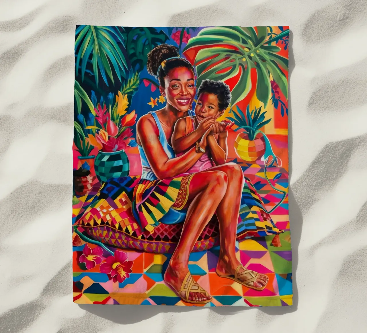 Sereno rifugio tropicale telo mare da Ebony Carpenter