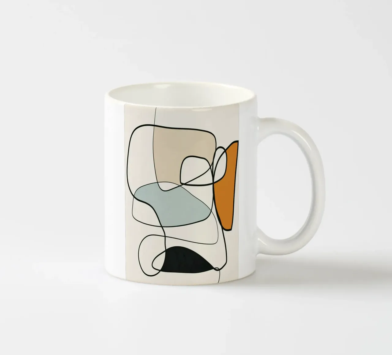 Abstract Line 8 Keramik Tasse von cityart