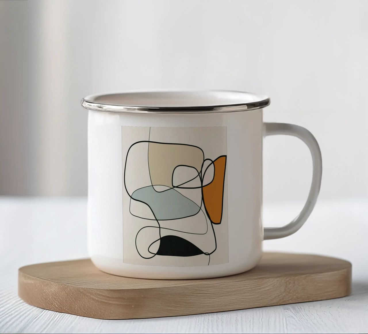 Abstract Line 8 tazza in smalto da cityart