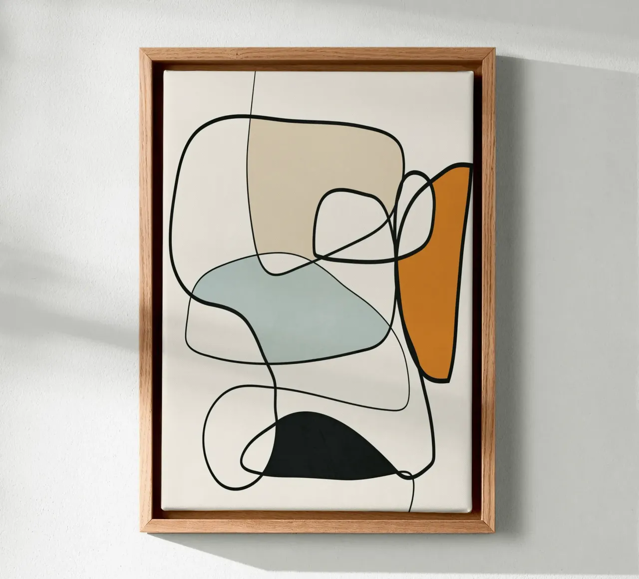 Abstract Line 8 canvas with Floater frame by cityart
