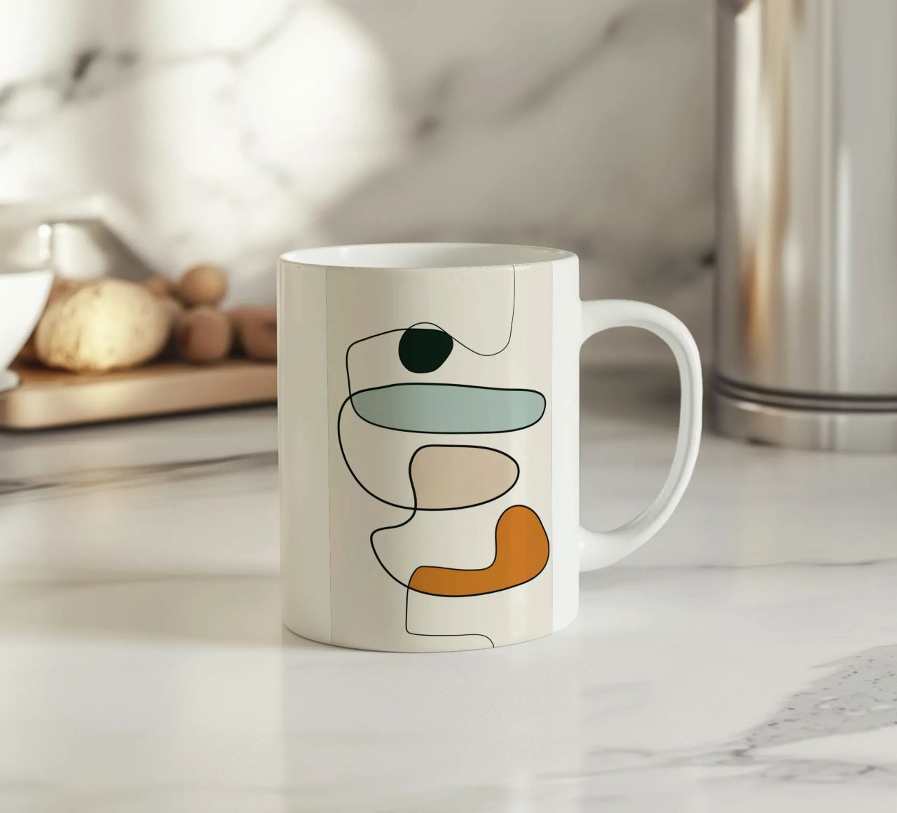 Abstract Line 10 tazza in ceramica da cityart