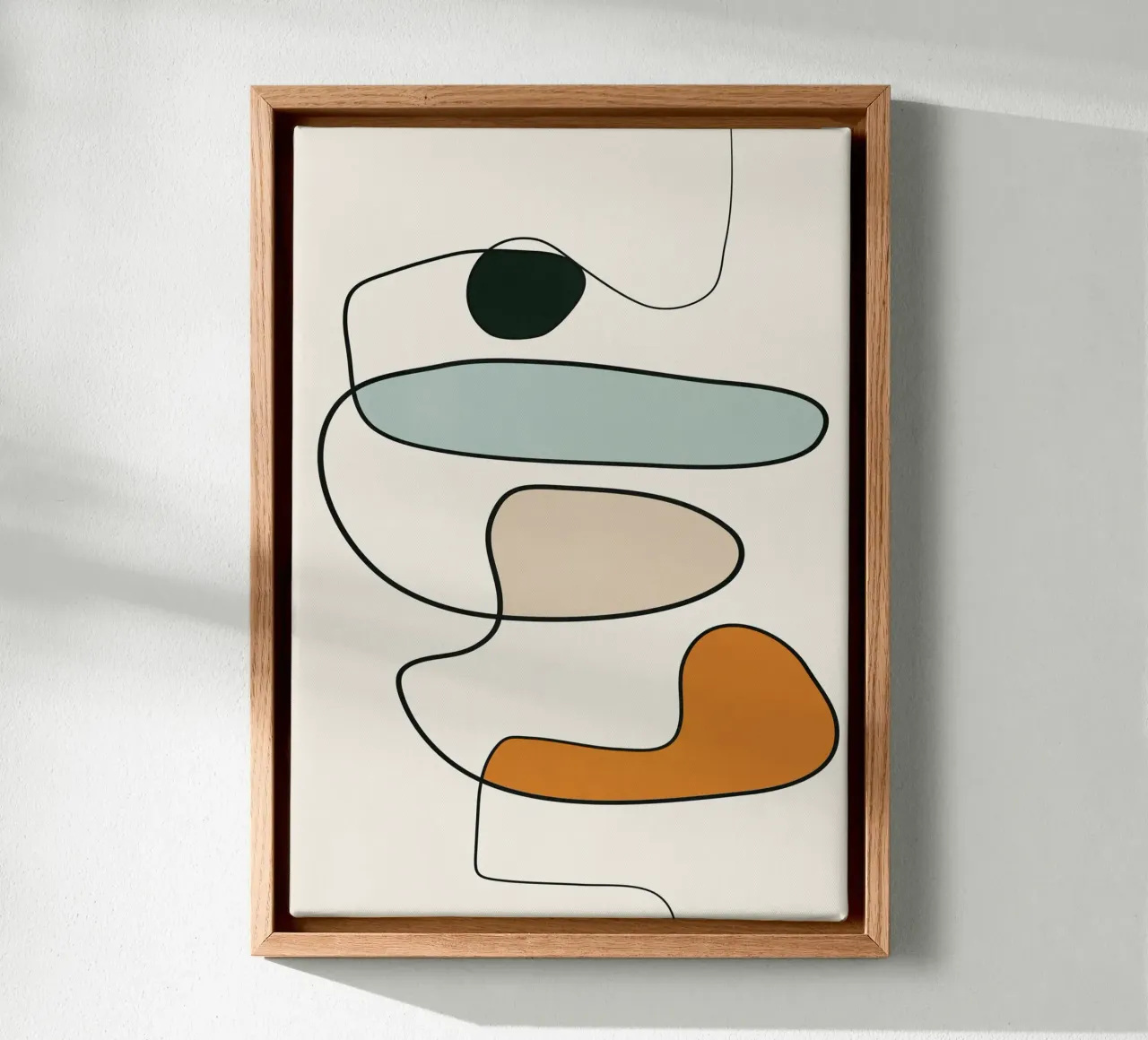 Abstract Line 10 tela con Cornice a cassetta da cityart