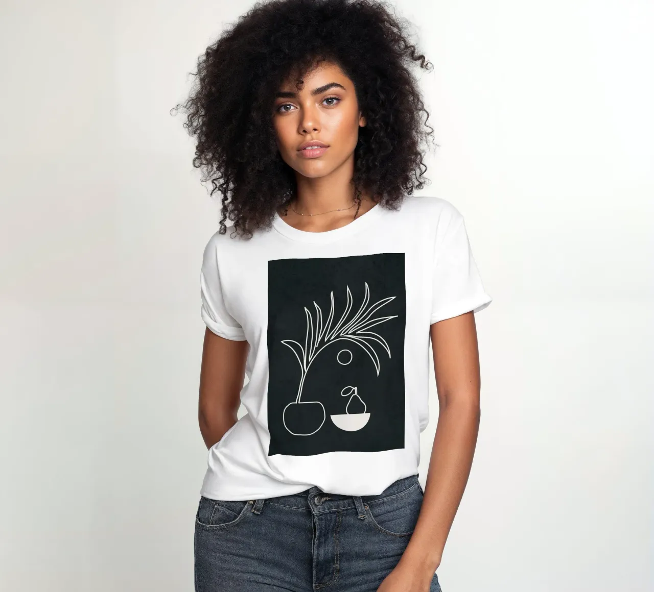 Abstract Line Movement 3 t-shirt da donna da Nadjaa