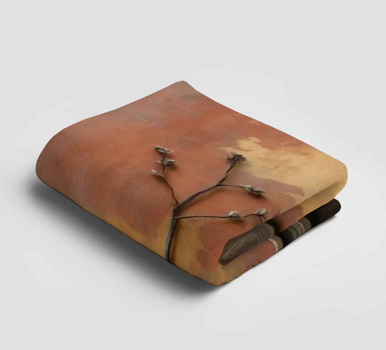 Abstract tree paintings displayed on easels in an art studio towel by DesignDoodle