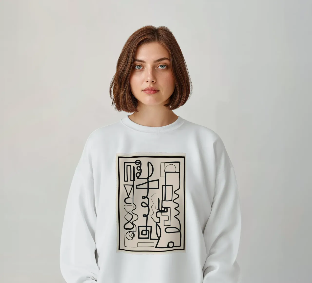 Abstract Line Movement 1 Sweatshirt von Nadjaa