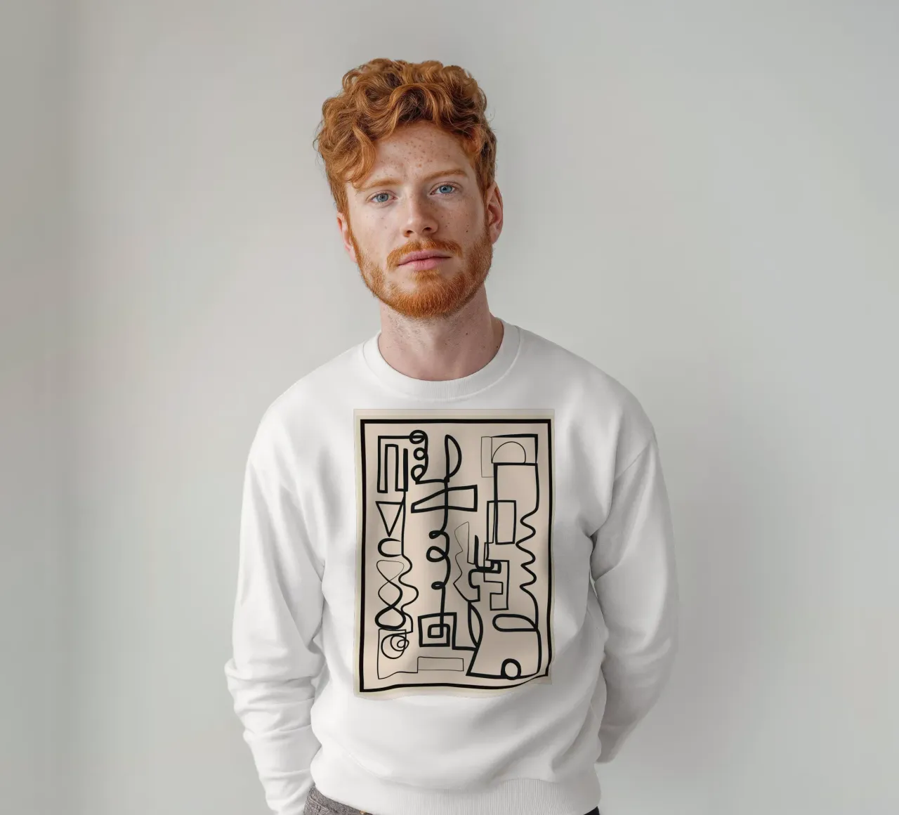 Abstract Line Movement 1 sweatshirt van Nadjaa