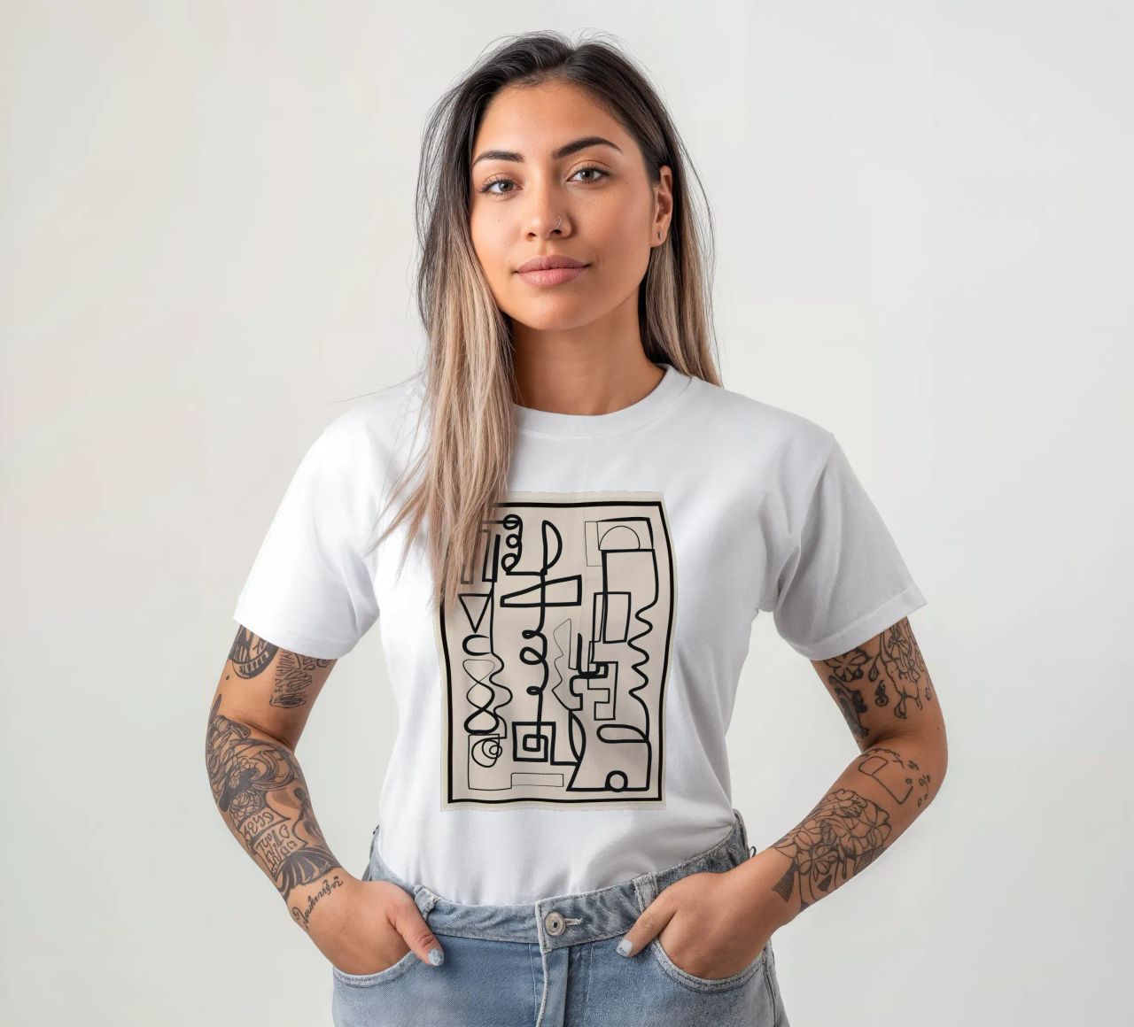 Abstract Line Movement 1 t-shirt da Nadjaa