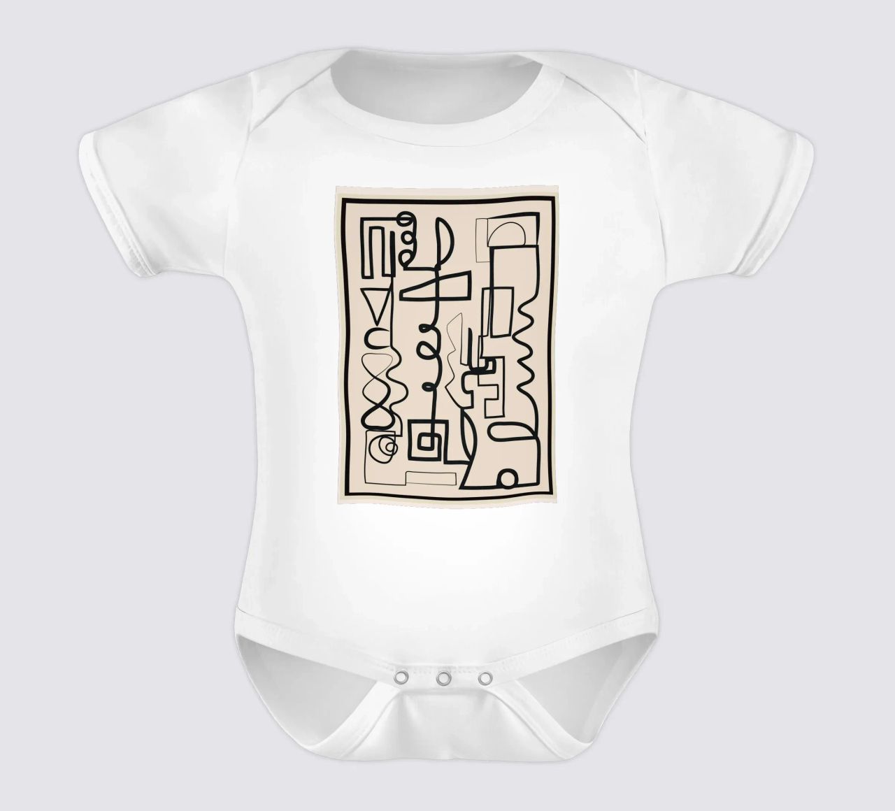 Abstract Line Movement 1 body neonato maniche corte da Nadjaa