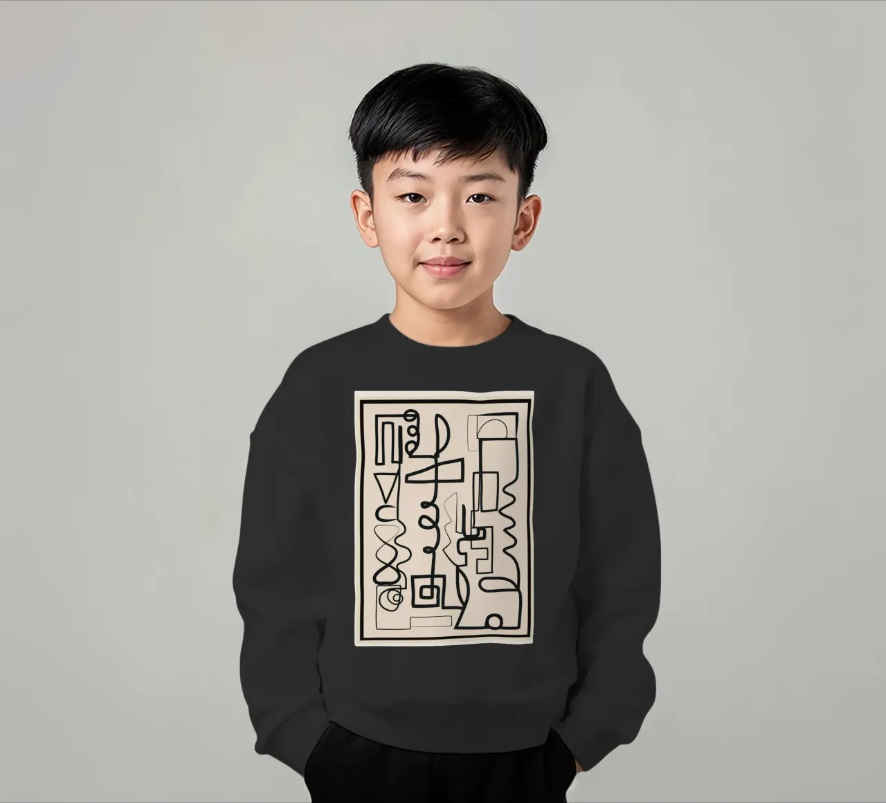 Abstract Line Movement 1 felpa bambino da Nadjaa