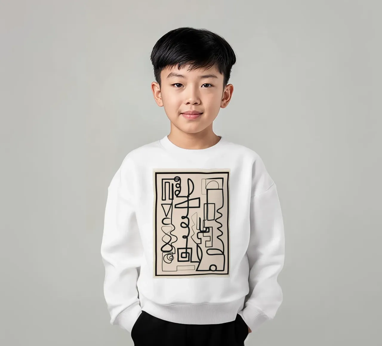 Abstract Line Movement 1 kids sweatshirt by Nadjaa