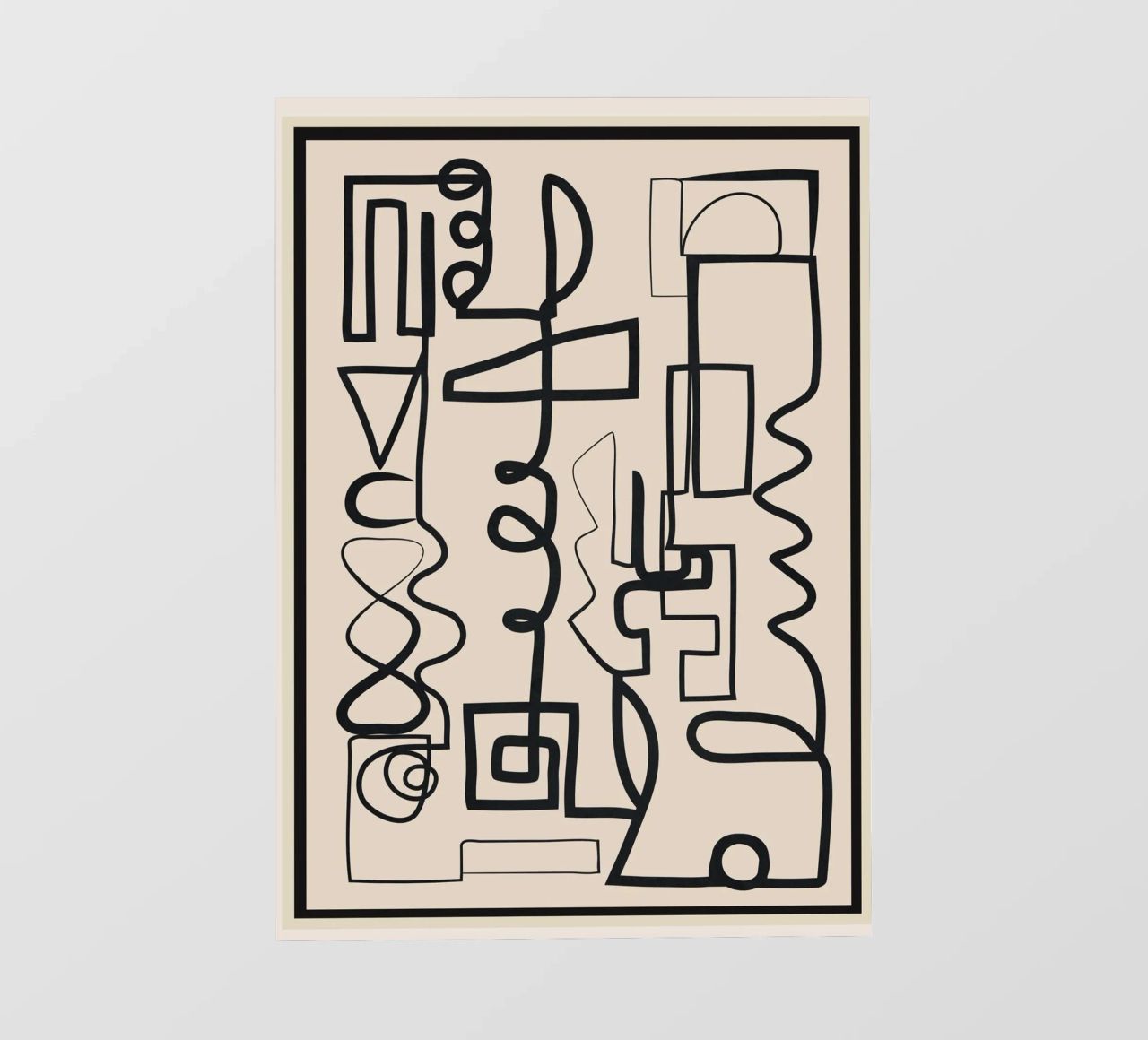 Abstract Line Movement 1 telo in pvc da Nadjaa