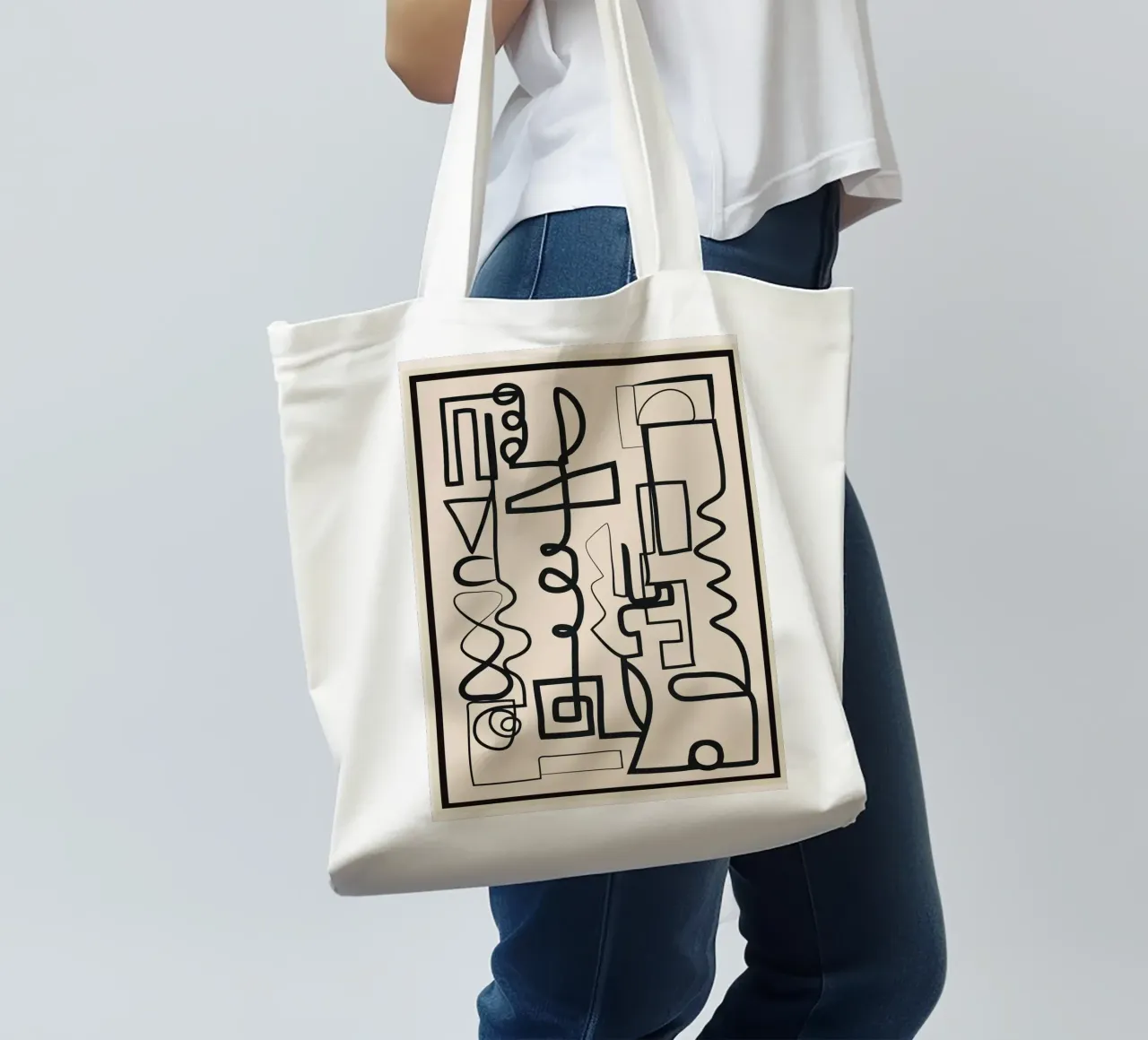 Abstract Line Movement 1 tote bag de Nadjaa