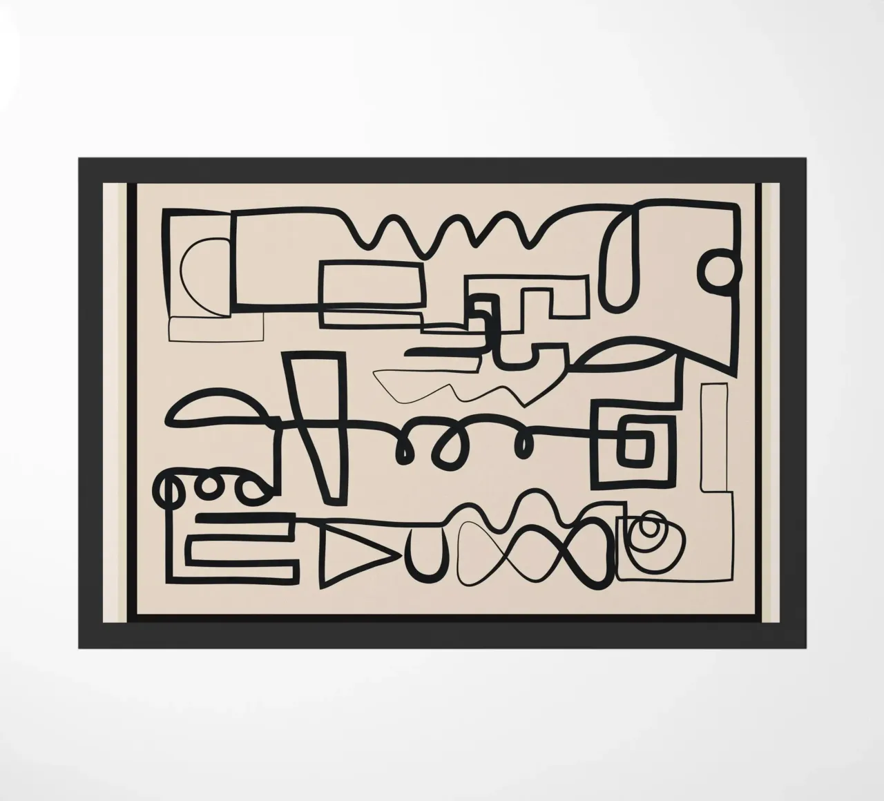 Abstract Line Movement 1 Fußmatte von Nadjaa