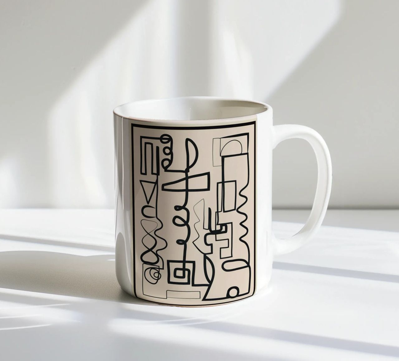 Abstract Line Movement 1 tazza in ceramica da Nadjaa