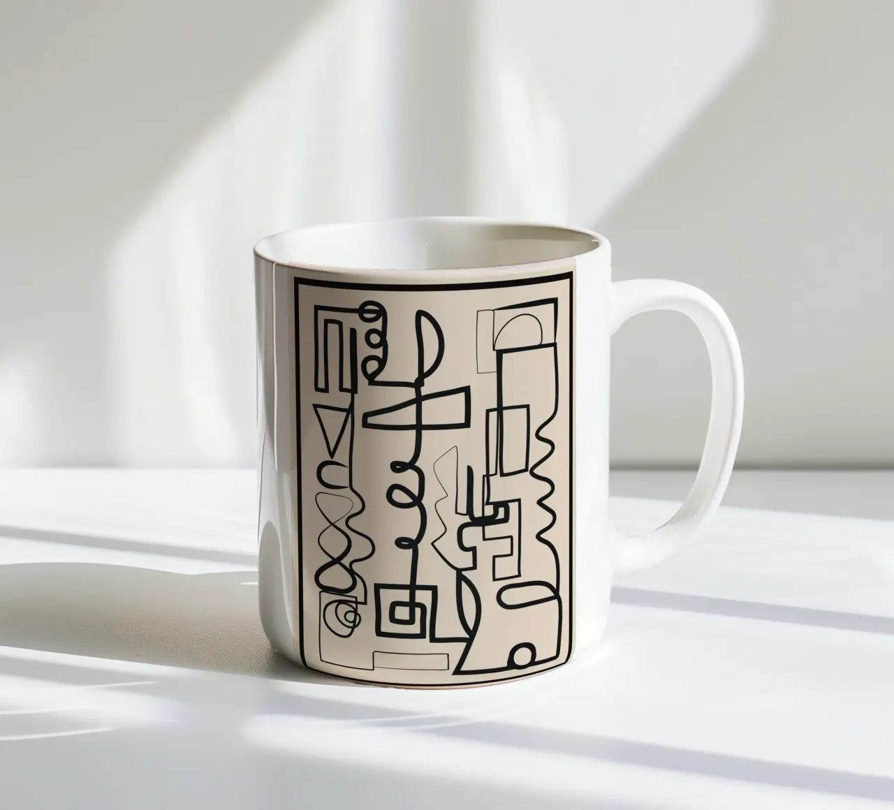 Abstract Line Movement 1 mug en céramique de Nadjaa