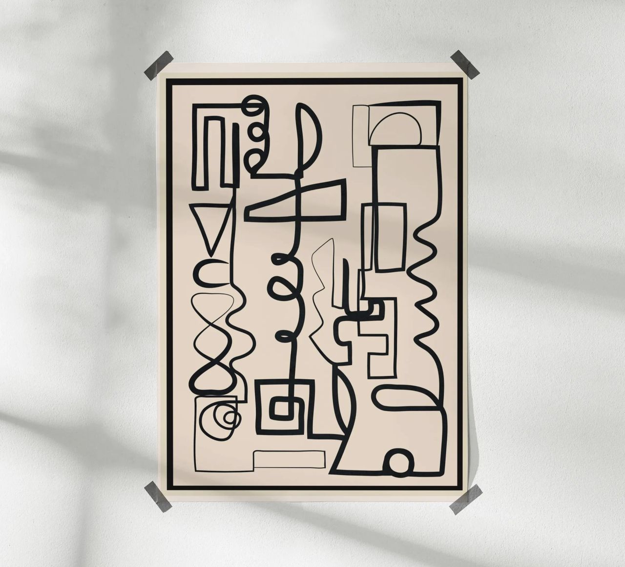Abstract Line Movement 1 Poster von Nadjaa
