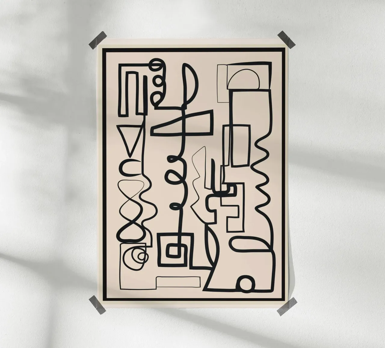 Abstract Line Movement 1 carta hahnemühle da Nadjaa