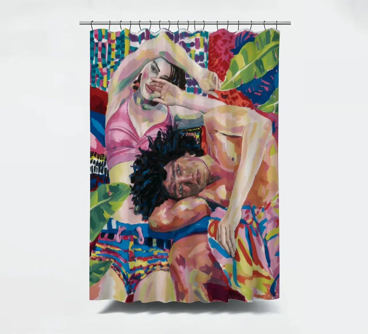 Abbraccio tropicale intimo tenda da doccia da Ebony Carpenter