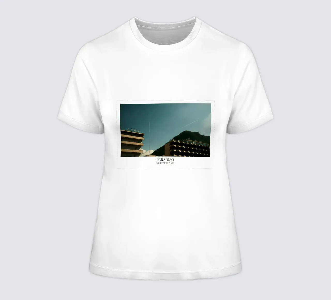 Paradiso: Switzerland women's fitted t-shirt by FujiFrames
