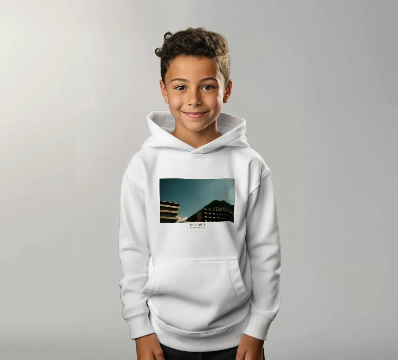 Paradiso: Switzerland felpa bambino con cappuccio da FujiFrames