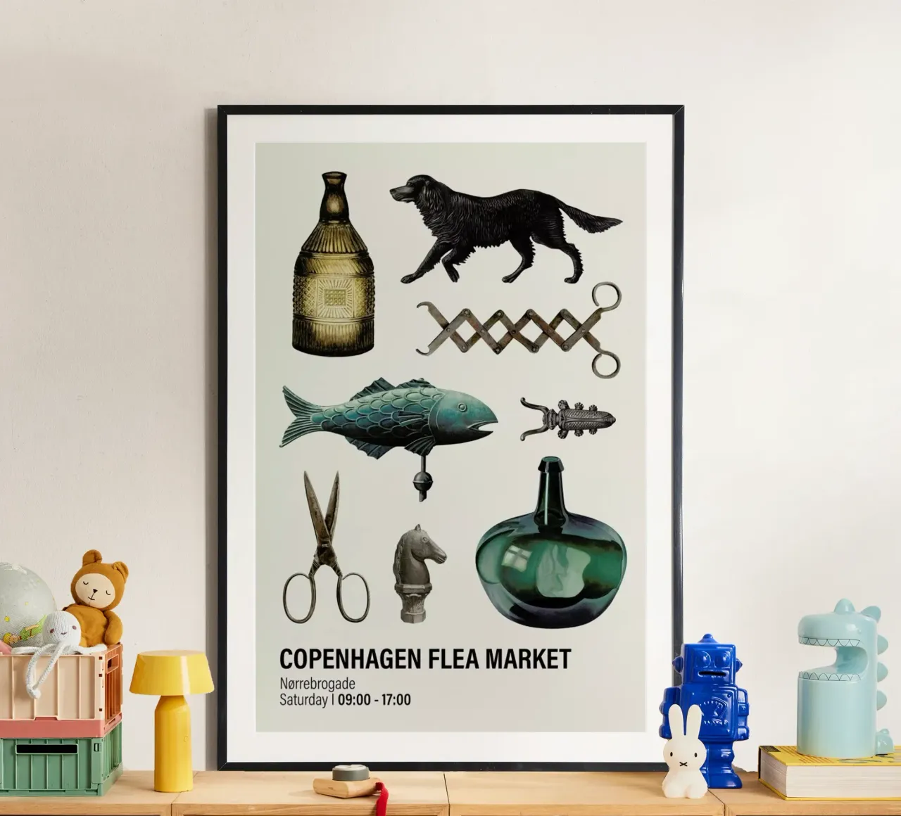 Copenhagen Flea Market poster da Vintage by JUNIQE