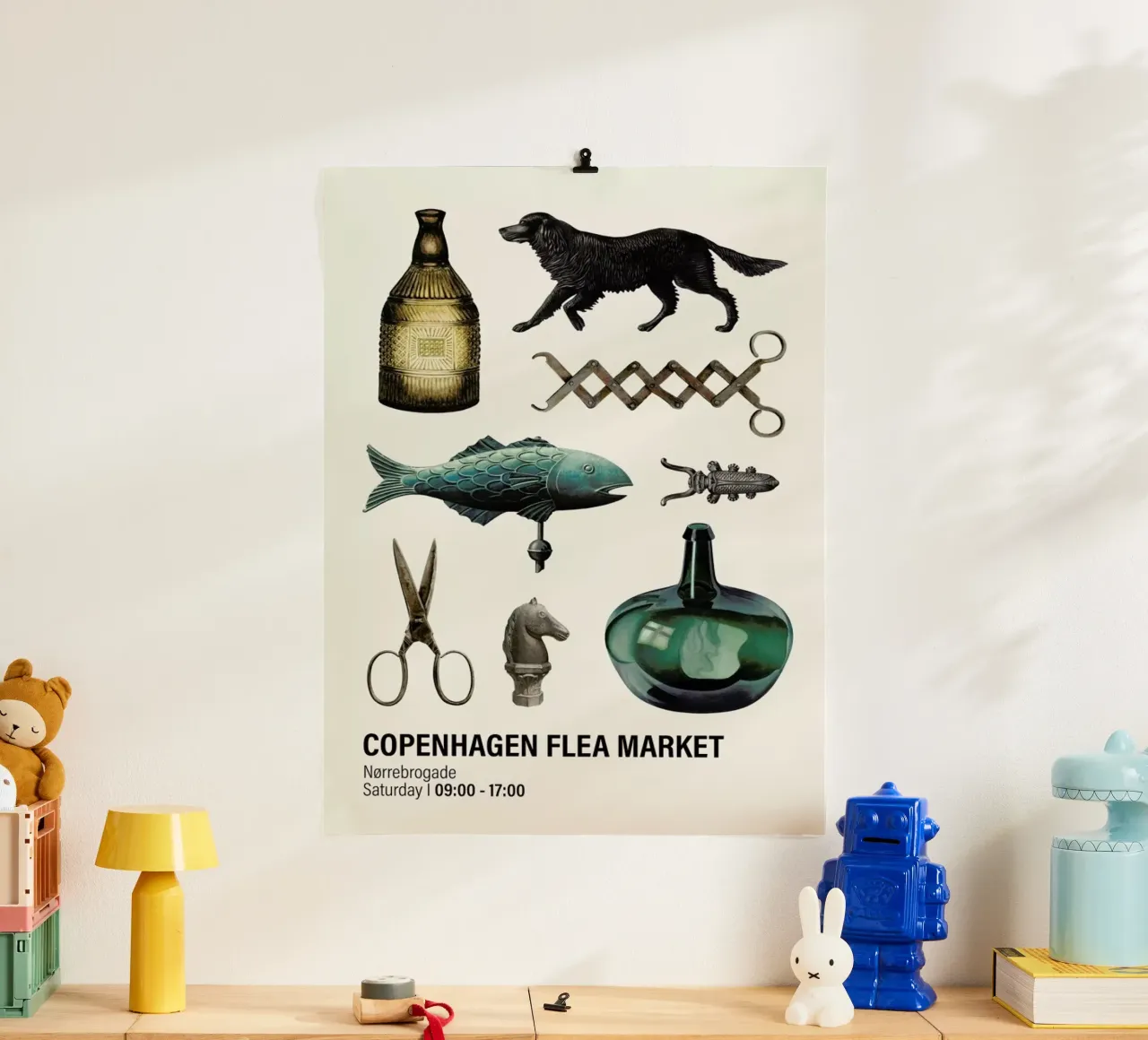 Copenhagen Flea Market poster da Vintage by JUNIQE