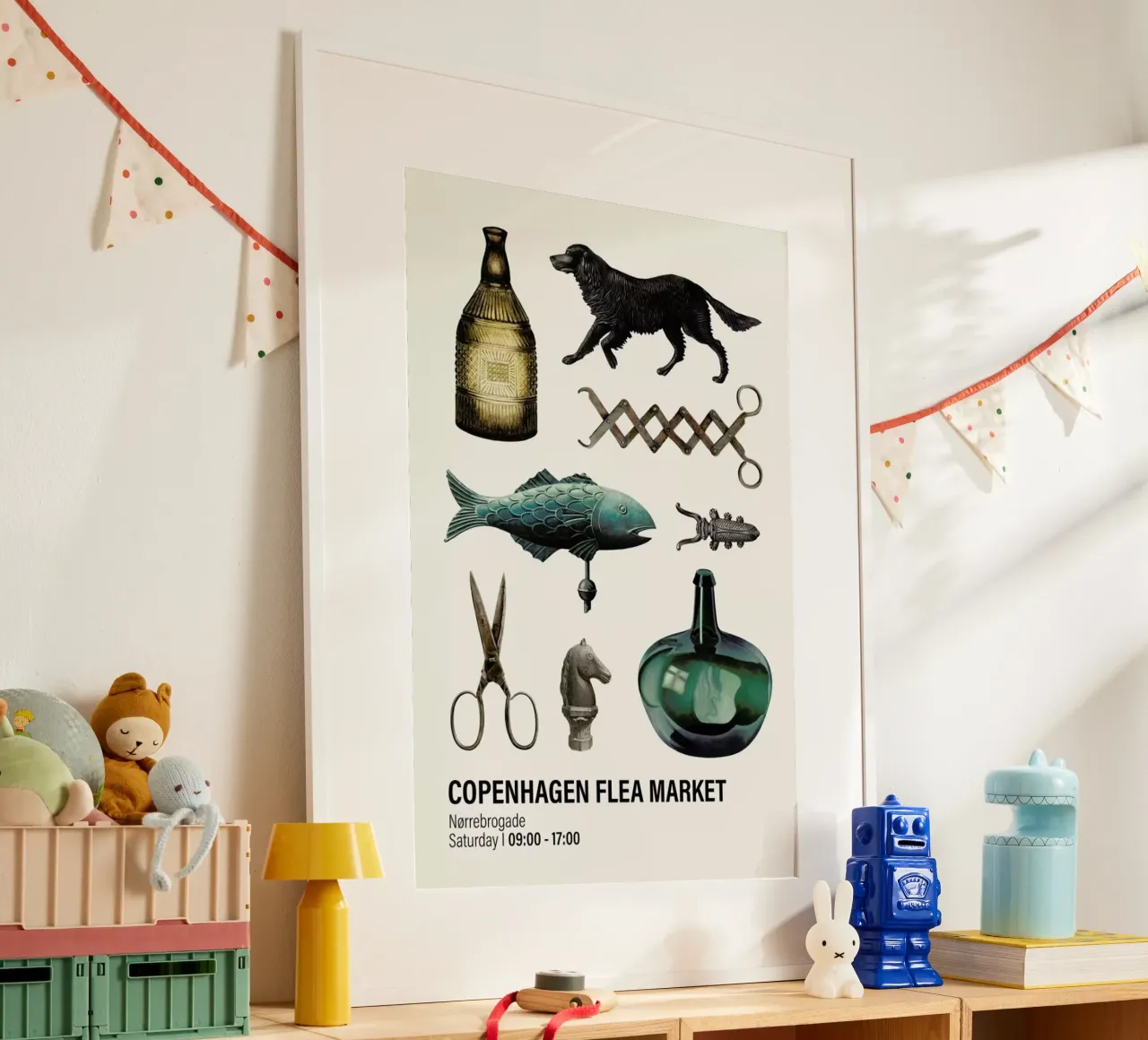 Copenhagen Flea Market poster da Vintage by JUNIQE