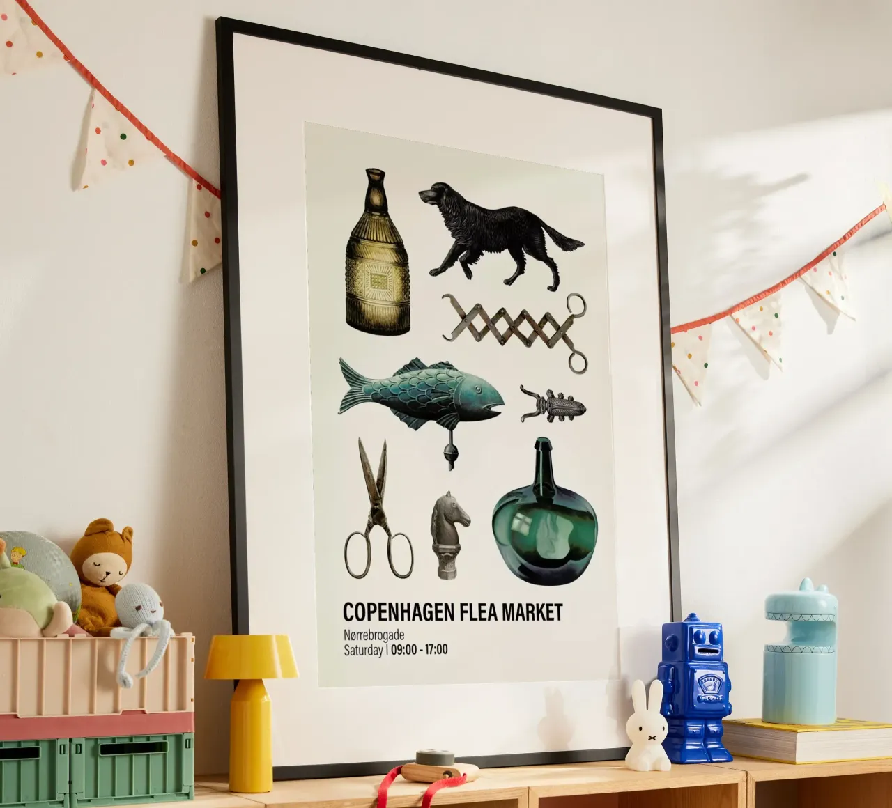 Copenhagen Flea Market poster da Vintage by JUNIQE