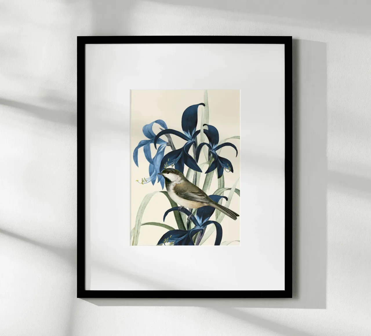 Little Bird and Flowers 2 poster con telaio in plastica da Nadjaa