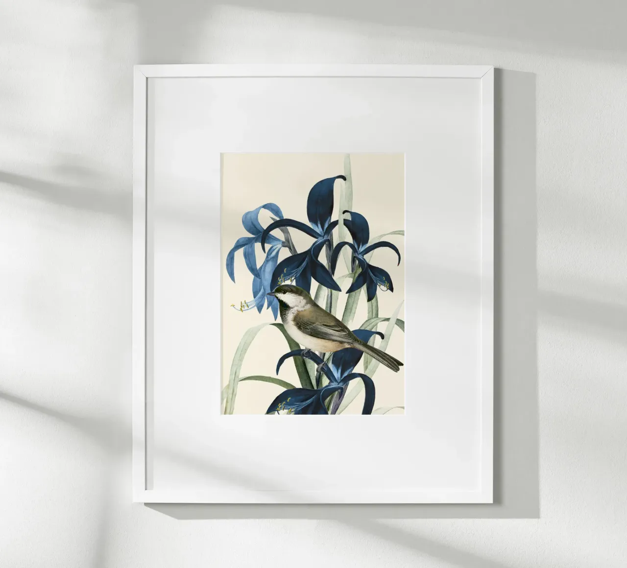 Little Bird and Flowers 2 poster con telaio in plastica da Nadjaa