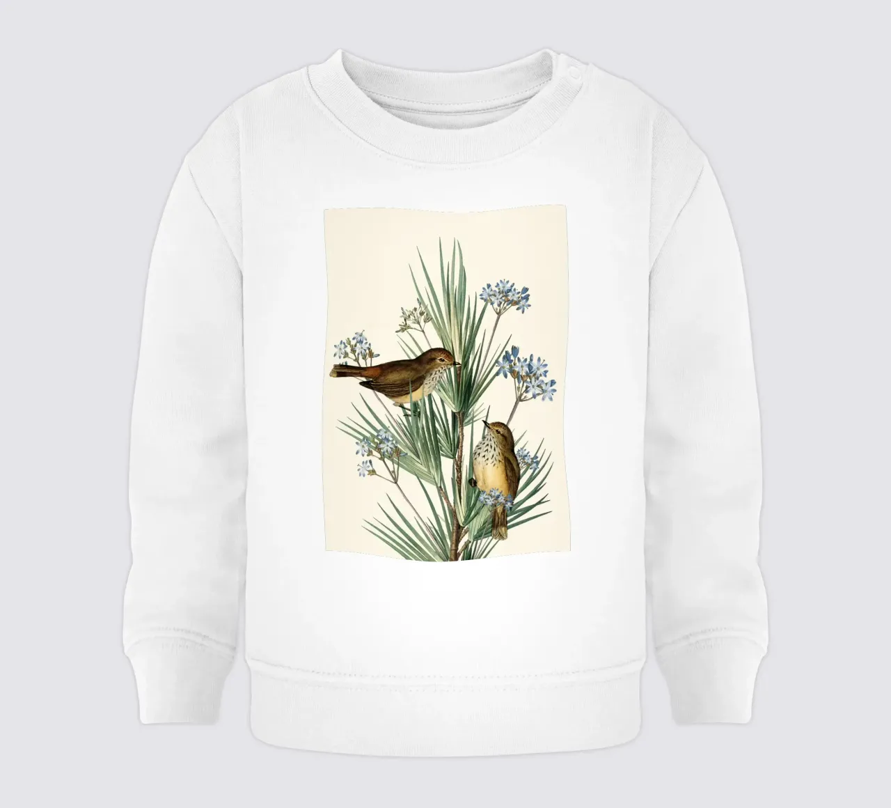 Little Birds and Flowers 3 felpa neonato da Nadjaa
