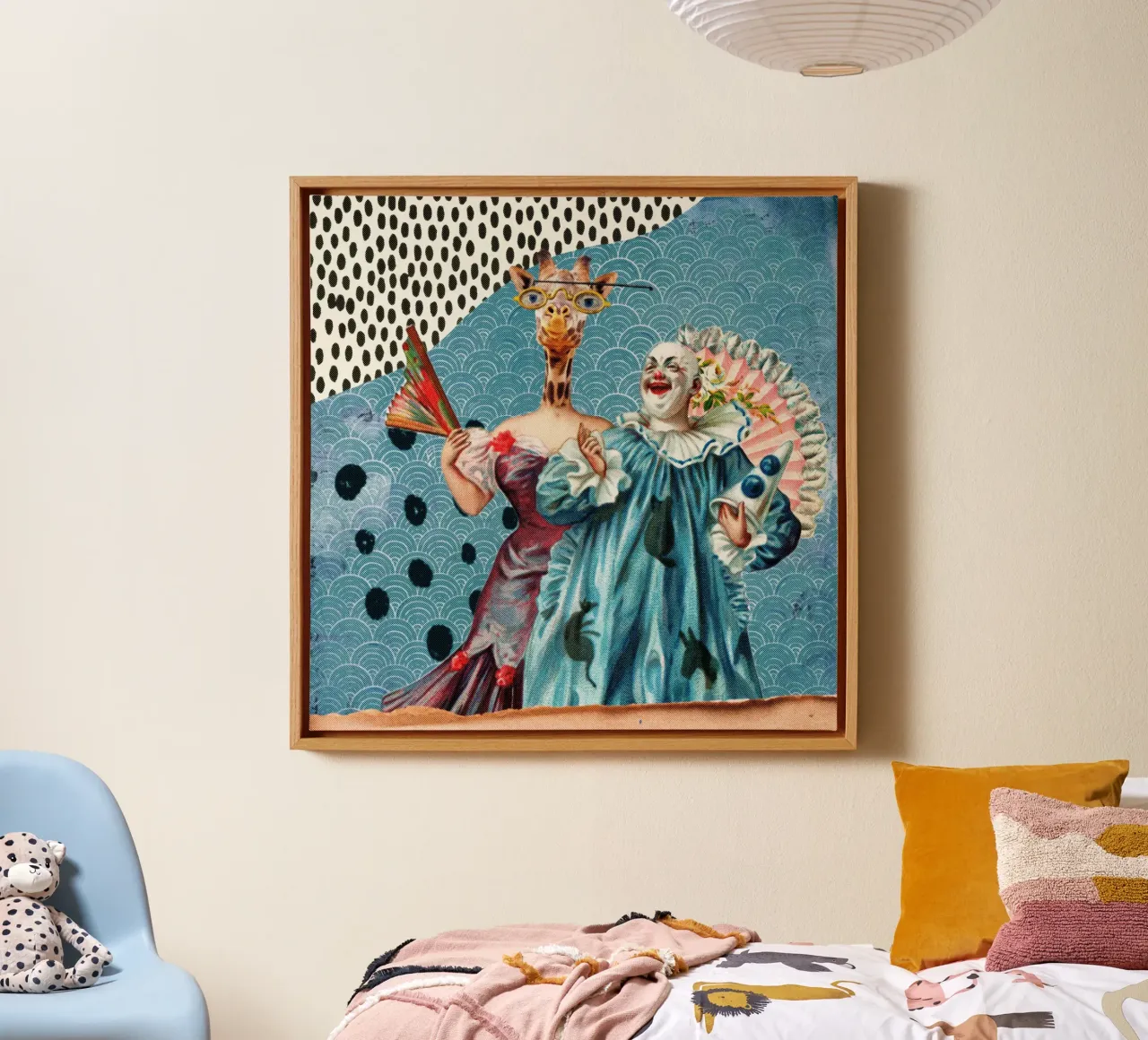 The circus performance canvas with Floater frame by julia-silvestrow