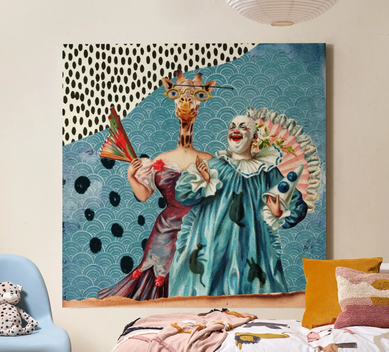The circus performance canvas with Floater frame by julia-silvestrow