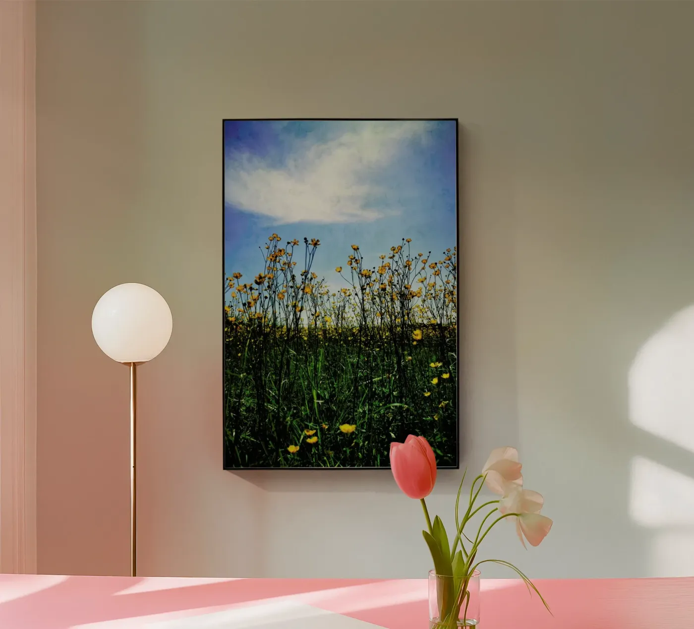 Small Yellow Flowers plexiglass da Angelo Cerantola