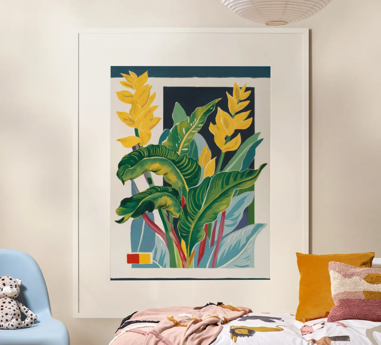 Sinfonia della foglia d'oro poster con telaio in plastica da Ebony Carpenter