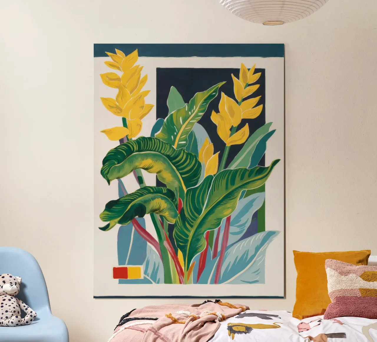 Sinfonia della foglia d'oro poster con telaio in plastica da Ebony Carpenter